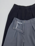 [Setup Available] Chopin Banding Pleated Wide Slacks