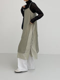 Reverse Pintuck Cotton Wide Pants