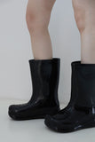 Half Enamel Rain Boots