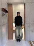 Mohair balaclava hood knit