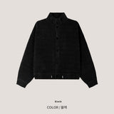 Merrick Velour High Neck Cardigan