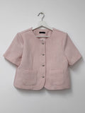 Bebe Tweed Short Sleeve Jacket