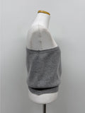 One-Shoulder Wool Knit Vest