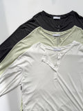 Henley Neck Over Fit Sweatshirt T-Shirts