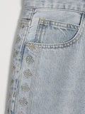 Classic Ruta Embroidered Bermuda Denim Pants