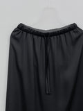 Banding Satin Long Skirt