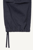 Buckle Washed Cargo Wide Pants