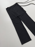 Ribbon Wrap Semi-Wide Slacks