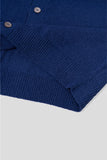 Marron henley neck short sleeve cardigan