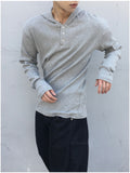 Yeezy Relax Fit Henley Neck Hoodie