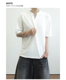 Basic twin open collar short sleeve