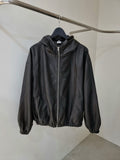 Vintage Leather Hood Jacket