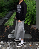 Summer Lettering Knit Hood Zip-Up