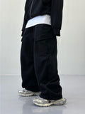 Calin diagonal cargo sweat balloon pants
