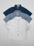 PLEASE DENIM CROP HALF SLEEVE JACKET