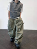 Crop Washer Pocket Hood Vest