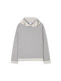 Contrast hood string t-shirt
