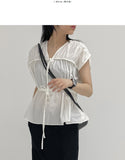 Jijel shirring flare blouse