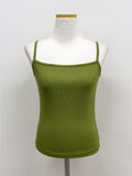 Boat Neck Square Ribbed Sleeveless