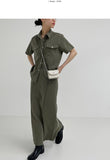 Belly Pin Tuck H-line Long Skirt