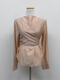 [Long Sleeve Ver.] Earth Wrap Loose Fit Blouse