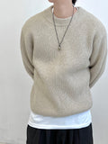 Lambswool basic round knitwear