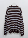 [unisex/wool 50%] Mentor Stripe Overfit Knit