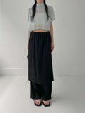 Tia Layered Nylon Wide Pants