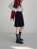 Half Pleats Midi Skirt