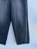Side Cutting Black Denim