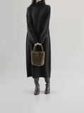 Fib V-Neck Cable One Piece