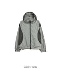 Wave Incision Color Matching Windbreaker
