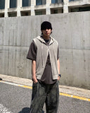Summer Mesh Hood Vest Zip-up