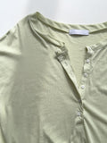 Henley Neck Over Fit Sweatshirt T-Shirts