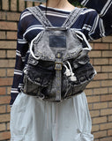 Gothic Denim Vintage Backpack