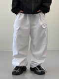 Calin diagonal cargo sweat balloon pants