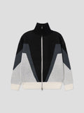 Rider High-Neck Knit Zip-Up
