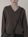 [Premium] Classic Whole Garment V-neck Knit