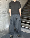 Vintage Washed Cargo Banding Pants