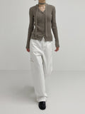 Hush V-neck ribbed cardigan