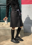 RIVET LINE DENIM SKIRT