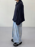 Oil wave denim pants