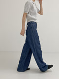 Slab Denim Wide Pants