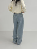 [unisex] Snow Dart Wide Denim Pants