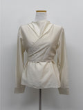 [Long Sleeve Ver.] Earth Wrap Loose Fit Blouse