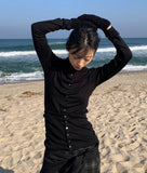 WRAP BUTTON CARDIGAN SET