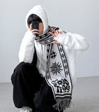 Shaggy Angora Knit Zip-Up