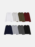 Waffle Henley neck long sleeve