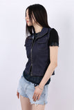 Crunchy mesh string tee