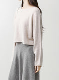 [Premium] Whole garment cashmere raglan knitwear